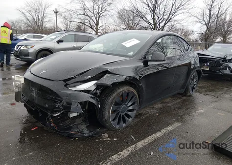 2022 Tesla Model Y Performance Dual Motor All-Wheel Drive from USA, damaged, VIN 7SAYGDEF2NF380201